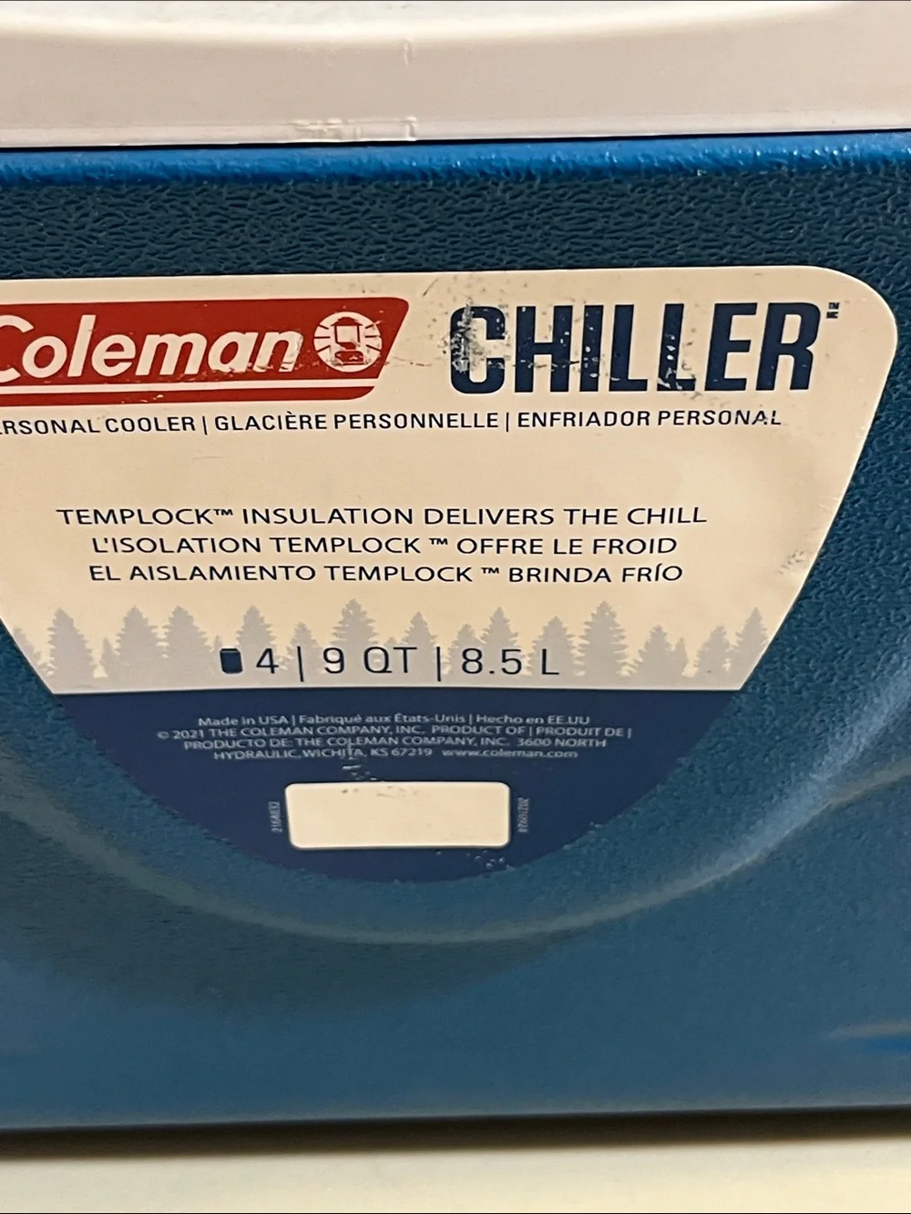 Coleman Blue and White Personal Chiller Cooler